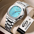 Mens Stylish Luminous Water-Resistant Watch With A Steel Band
