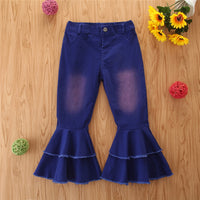 Girls' Stretch Jeans Horn Broken Holes Pants