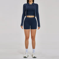 Slim-fit Athletic Suit Outdoor Running Three-piece Set