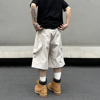 Solid Color Machete Straight Logging Cargo Shorts Men