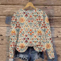 European And American Printing Long Sleeve Casual Top Autumn Winter Sweater