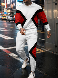 Men's Printed Casual Sports Long-sleeved Sweater
