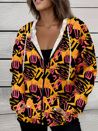 Casual All-matching Fashion Trendy Plaid Stitching Breathable Zipper Sweater