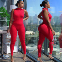 Women's Fashion Sports Casual Skinny Sleeveless Jumpsuit