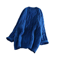 Women's Sweater Thick Retro Hong Kong Style Loose And Lazy Style