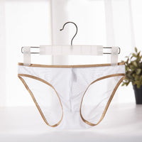 Ultra-thin Men's Mesh Gold-trimmed Briefs