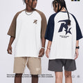 Men's Cotton Short-sleeved R-star Printed Contrast Color Raglan Sleeve T-shirt