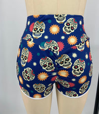Women's Fashion Skull Print Yoga Shorts