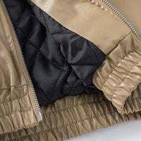 Men's Color Matching Motorcycle Cotton-padded Coat