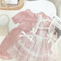Lolita Dress Baby Short-sleeved Western Style Lolita Children's Dress Princess Dress Two-piece Suit