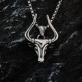 Men's Personalized Smooth-Surface Animal Ox-Head Necklace Pendant