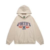 Men's Fleece-lined Thickened Design Letter Hooded Sweater