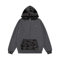 American Stitching Hole Hooded Cardigan Sweater