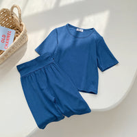 Modal Children's Pajamas Short-sleeved Thin Bellyband Homewear Suit