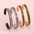 Stainless Steel Fashionable And Versatile Arabic-Script Open Bracelet