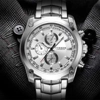 Men's Business-Casual Alloy Waterproof Quartz Watch