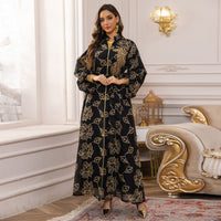 Women's Fashion Floral Print Long Sleeve Dress