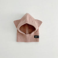Baby Autumn And Winter Outdoor Keep Warm Knitted Scarf Integrated With Hat