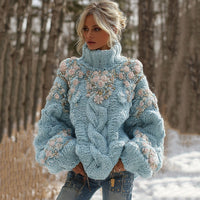 New Christmas Abstract Printing Casual Cloak Coat Cardigan