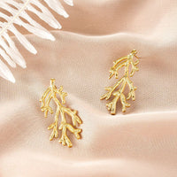 Oval Stainless Steel Earrings, Trendy Geometric Heart Texture, 18K Gold Plated Ear Studs, Titanium Steel