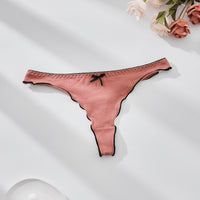 Comfortable Breathable Traceless Solid Color Bow Women's Underwear