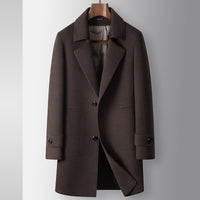 Men's Coat Autumn And Winter Mid-length Detachable White Goose Down Inner Youth High-end Business Handmade