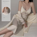 Silky Camisole Nightgown With Built In Chest Pads Perfect As A Loungewear Robe