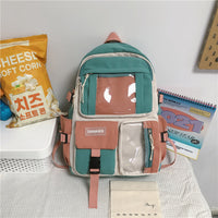 Elementary School High School Birthday Cute Large-capacity Contrast Color Backpack