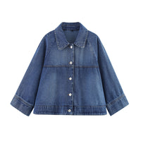 European And American Style Cape Style Denim Jacket Coat