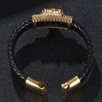 Mens Versatile European And American Punk Wolf Animal Bracelet