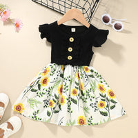 Summer Girls One-piece Dress Printing Fashion New