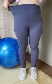 Plus Size Yoga Pants Nude Feel Breathable High Top Sports Fitness Pants