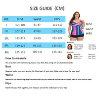 Women's Large Size Printed Conservative Four-corner Split Swimsuit