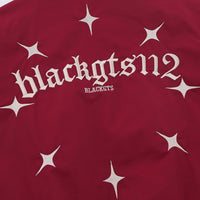 Star Letters Embroidered Stand Collar Zip Jacket For Men