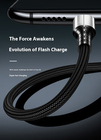 Android TYPE-C Super Fast Charge 5A Nylon Braided Mobile Phone Charging Cable