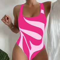 Sexy Sling One-piece Striped Printed Swimsuit