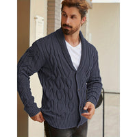 Printed Knit Cardigan Casual Long Sleeve Sweater