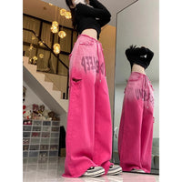 American-style Vintage Ombre High-waisted Jeans