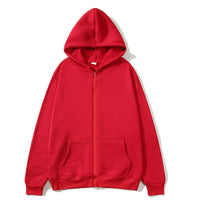 Women's Zip-up Hoodie Sweatshirt Jacket Fleece Loose-fit