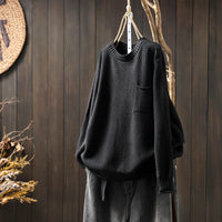 Womens Relaxed Figure-flattering Versatile And Stylish Knit Sweater