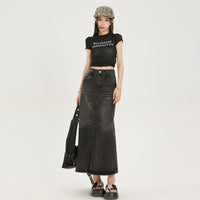 Fashionable American Retro Denim Skirt For Women
