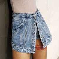 High-rise Single-breasted Paneled Jeans