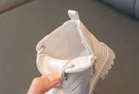 Single Leather Net Celebrity Foreign Trade Baby Short Boots