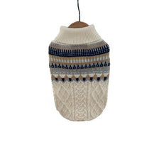 Pet Clothes Dog Cat Soft Fair Island Blue Sweater