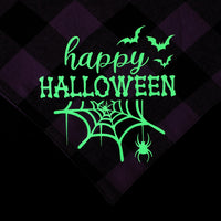 Plaid Luminous Halloween Pet's Saliva Towel