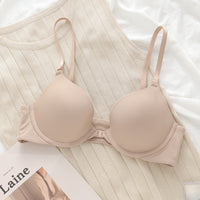 Women's Small Chest Push Up Front Buckle Thin Transport Bra
