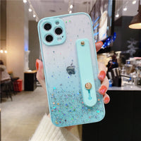 Mobile Phone Case Epoxy Glitter 11pro Gradient Fine Hole Transparent Case