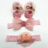 Hairband Socks Set Baby Bow
