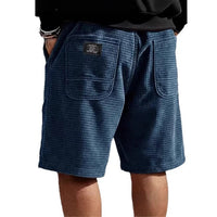Multi-Pocket Embroidered Drawstring Elastic Waist Casual Shorts