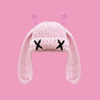 Japanese-style Sweet Dopamine Little Devil Knitted Hat For Women